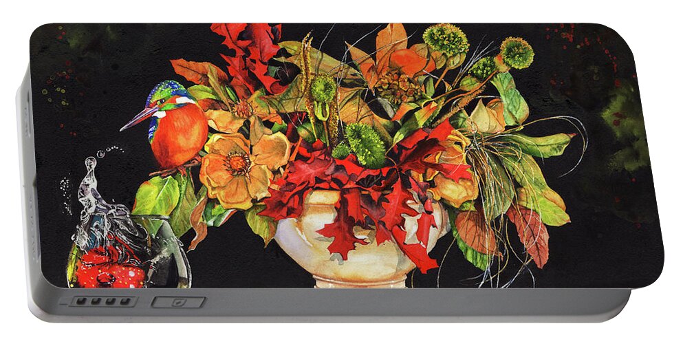 Still Life Portable Battery Charger featuring the painting A Splash of Colour #1 by Peter Williams