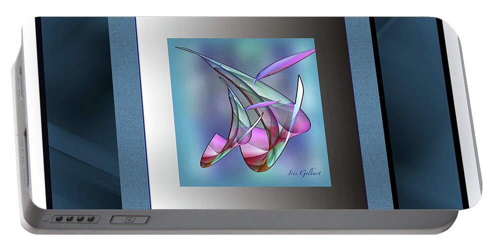 Abstract Portable Battery Charger featuring the digital art Abstract #4 #1 by Iris Gelbart