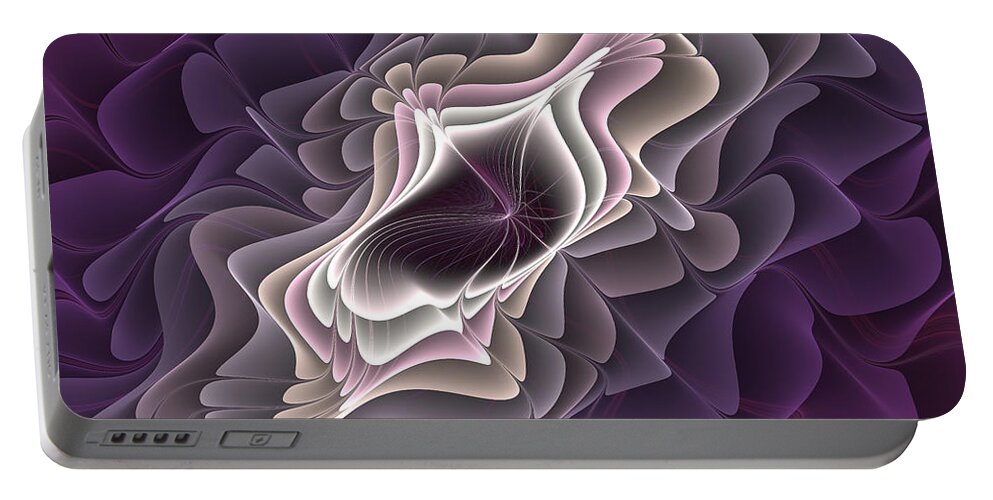 Abstract Portable Battery Charger featuring the digital art Abstract Fractal Art #2 by Gabiw Art