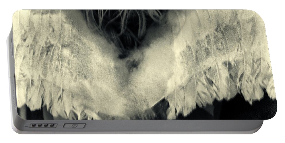 Monochrom Portable Battery Charger featuring the photograph Angel by Stelios Kleanthous
