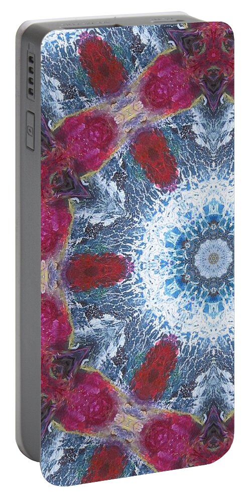 Acrylics Portable Battery Charger featuring the digital art Arctic Blossom #1 by Maria Watt