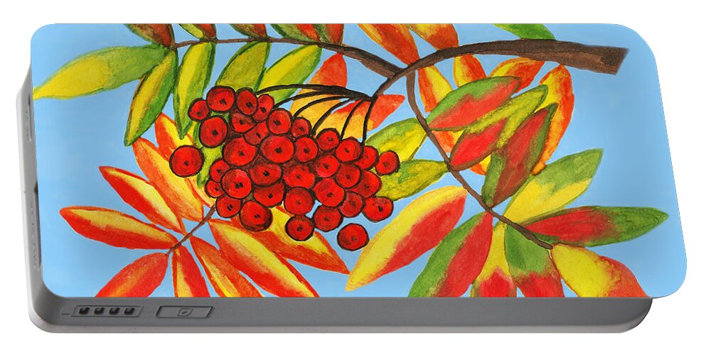 Art Portable Battery Charger featuring the painting Ashberry, painting #1 by Irina Afonskaya