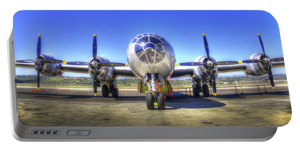 B 29 Portable Battery Charger featuring the photograph B29 #1 by Joe Palermo