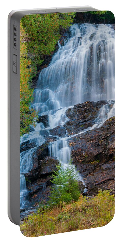 New England Portable Battery Charger featuring the photograph Beaver Brook Falls #1 by Brenda Jacobs