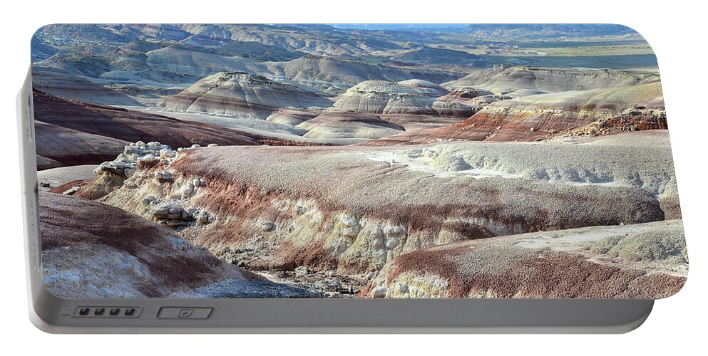 Capitol Reef National Park Portable Battery Charger featuring the photograph Bentonite Clay Dunes in Cathedral Valley #1 by Ray Mathis