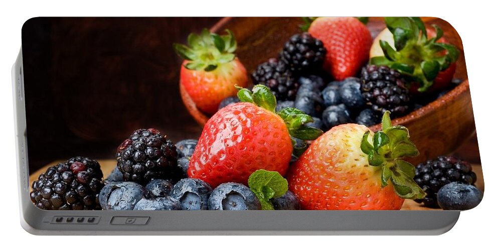 Berry Portable Battery Charger featuring the photograph Berry #1 by Jackie Russo