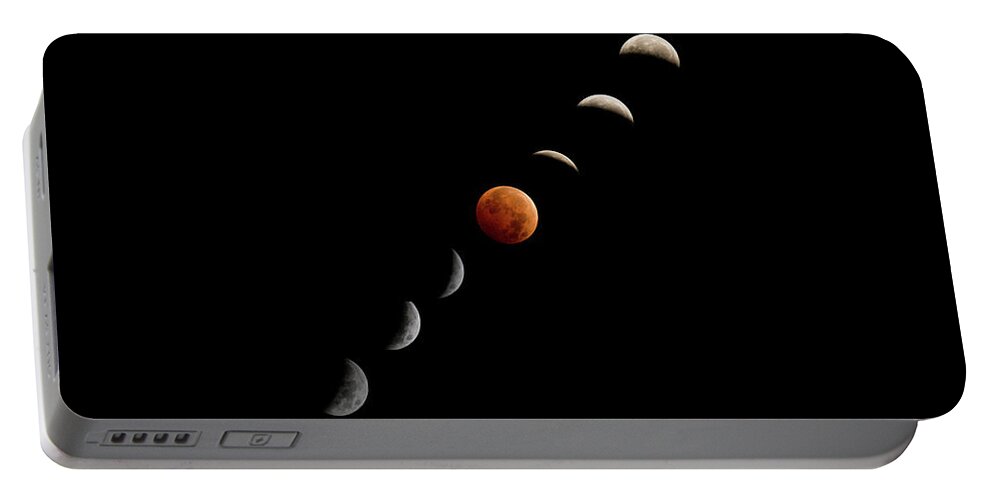 Lunar Eclipse Portable Battery Charger featuring the photograph Blood Moon Eclipse #1 by Mark Jackson