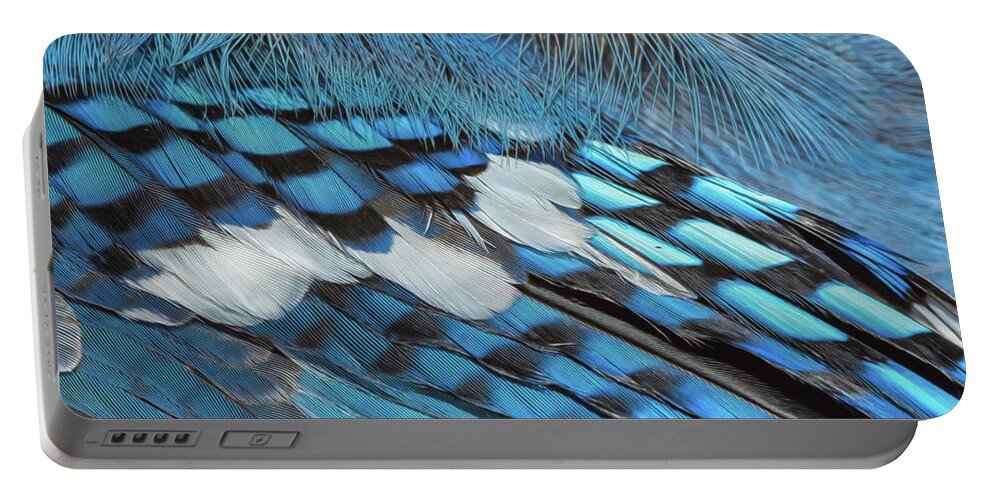 Blue Jay Portable Battery Charger featuring the photograph Blue #1 by Cathy Kovarik