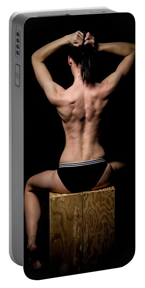 Back Portable Battery Charger featuring the photograph Bodyscape by La Bella Vita Boudoir