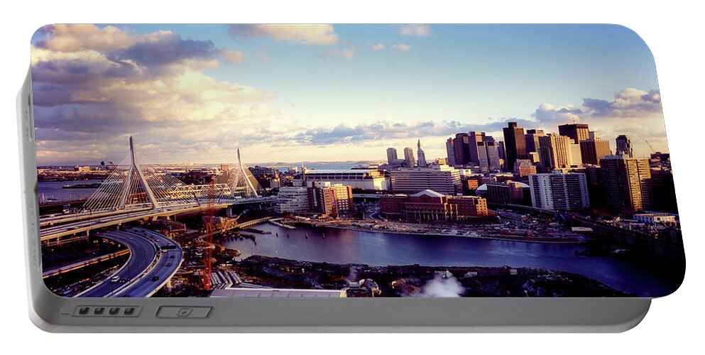 Boston Portable Battery Charger featuring the photograph Boston Sunset #1 by Mountain Dreams