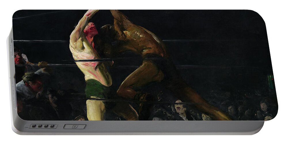 George Bellows Portable Battery Charger featuring the painting Both Members of This Club #1 by George Bellows