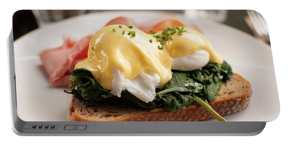 Breakfast Portable Battery Charger featuring the digital art Breakfast #1 by Maye Loeser