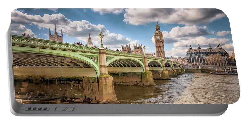 Ben Portable Battery Charger featuring the photograph Bridge over River Thames by Mariusz Talarek