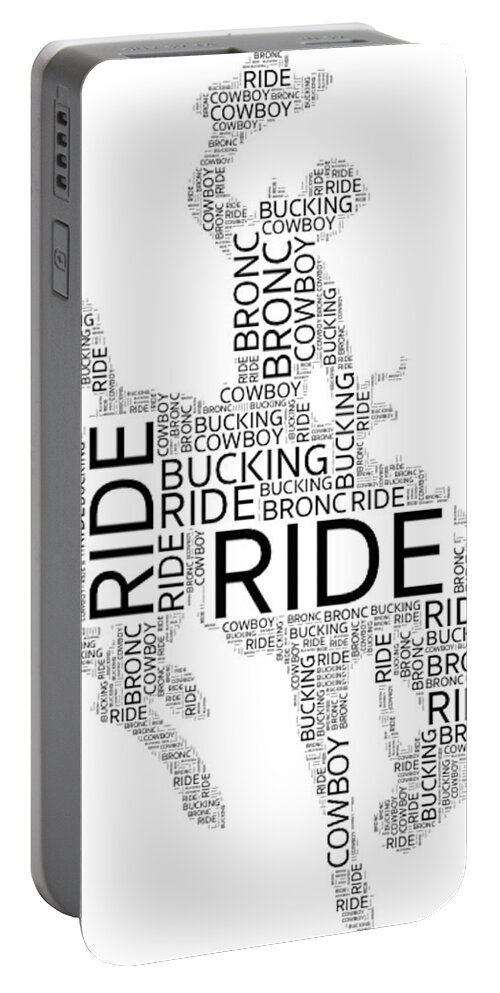 Bronc Rider Portable Battery Charger featuring the digital art Bronc Rider #2 by Alice Gipson