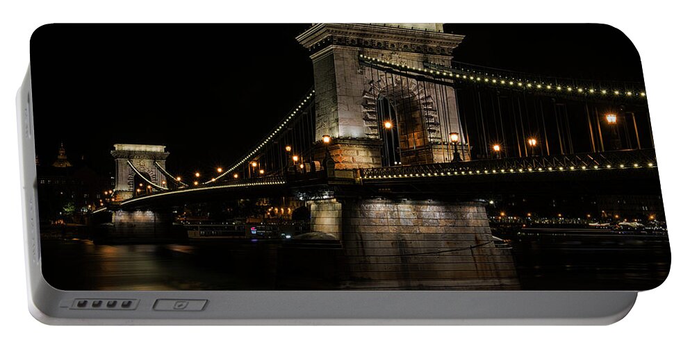 Tourism Portable Battery Charger featuring the photograph Budapest at night. #1 by Jaroslaw Blaminsky