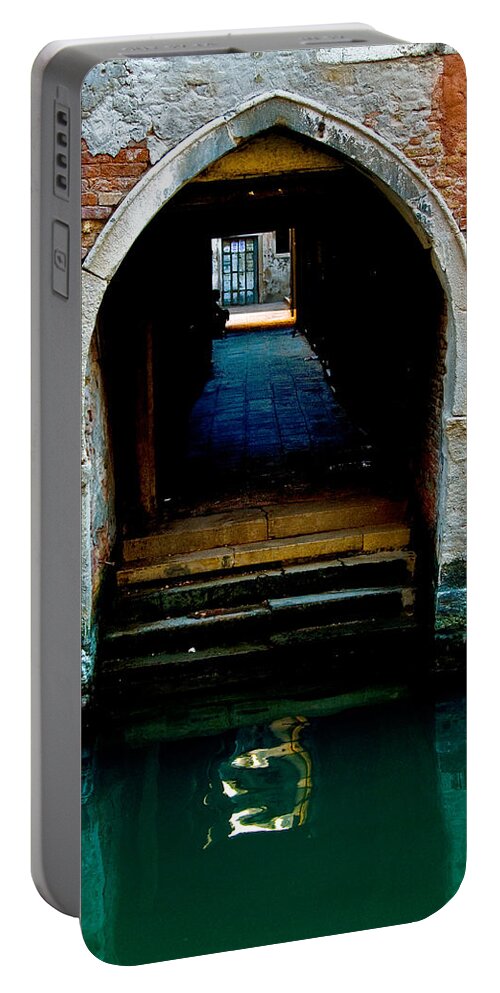 Venice Portable Battery Charger featuring the photograph Canal Entrance #1 by Harry Spitz