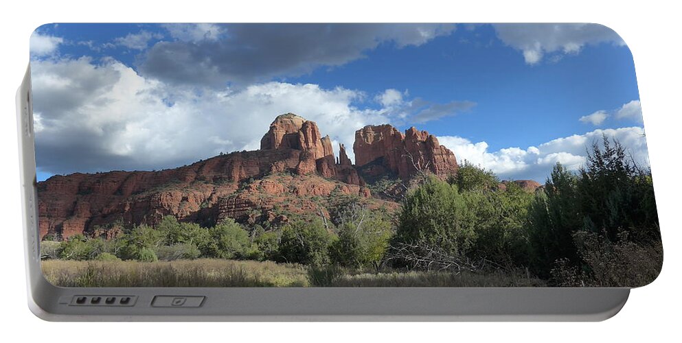 Sedona Portable Battery Charger featuring the photograph Cathedral Rock Sedona #1 by Mars Besso
