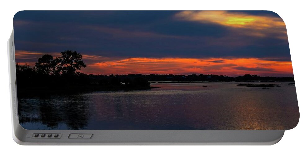 Florida West Coast # Cedar Key # Sunset # Gulf Of Mexico # Islands # Portable Battery Charger featuring the photograph Ceader Key Florida #1 by Louis Ferreira