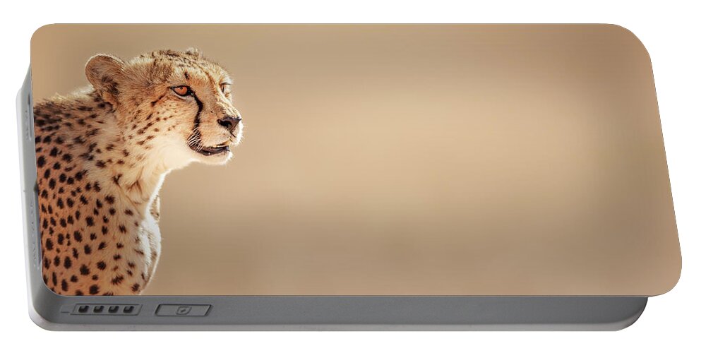 Cheetah Portable Battery Charger featuring the photograph Cheetah portrait #2 by Johan Swanepoel