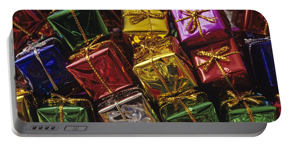 Celebration Portable Battery Charger featuring the photograph Christmas Gifts #1 by Jim Corwin