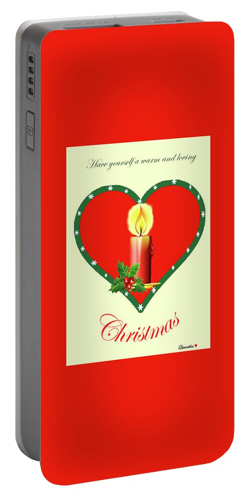Christmas Portable Battery Charger featuring the digital art Christmas by Quwatha Valentine