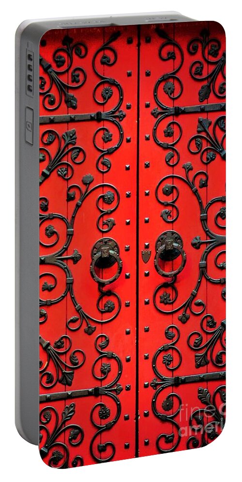 Church Portable Battery Charger featuring the photograph Church Door by Merle Grenz