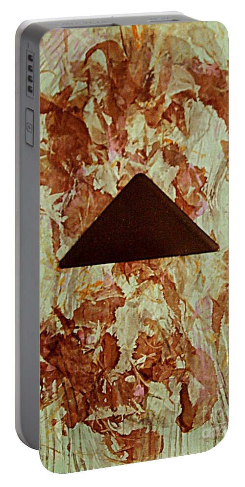 Mixed Media Abstract Portable Battery Charger featuring the mixed media Civilizations #1 by Nancy Kane Chapman