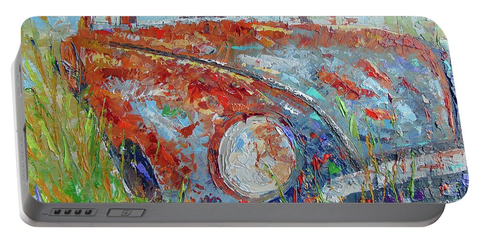 Impressionist Portable Battery Charger featuring the painting Classic car #2 by Frederic Payet