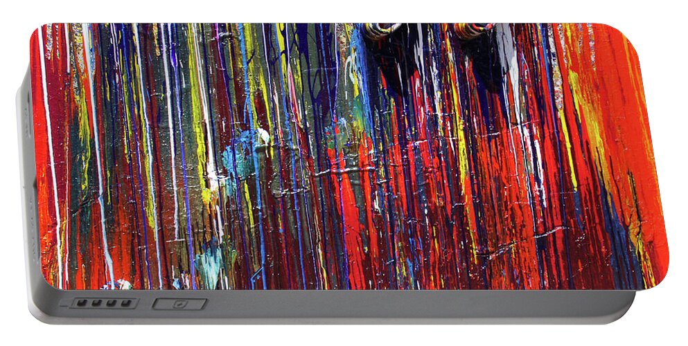Fusionart Portable Battery Charger featuring the painting Climbing the Wall by Ralph White