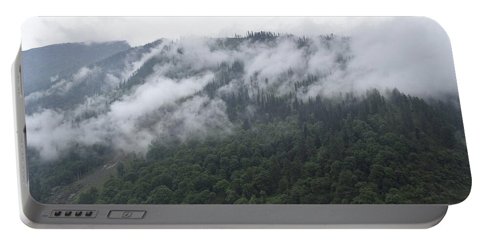 Mountains Portable Battery Charger featuring the photograph Cloudy #1 by Sumit Mehndiratta
