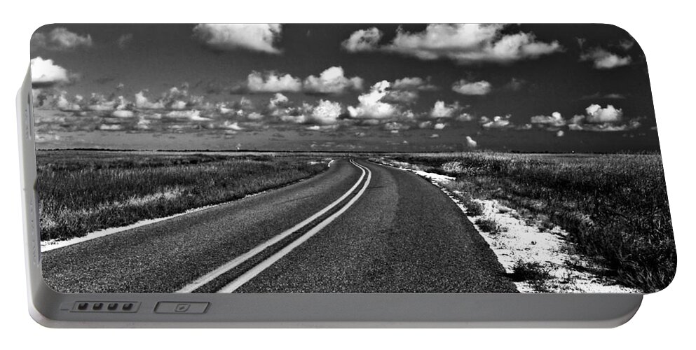 Road Portable Battery Charger featuring the photograph Cocodrie Highway #1 by Scott Pellegrin