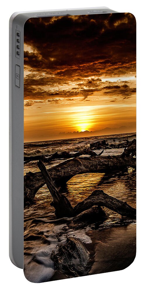 Jekyll Island Portable Battery Charger featuring the photograph Dawn's First Light #1 by Kevin Senter
