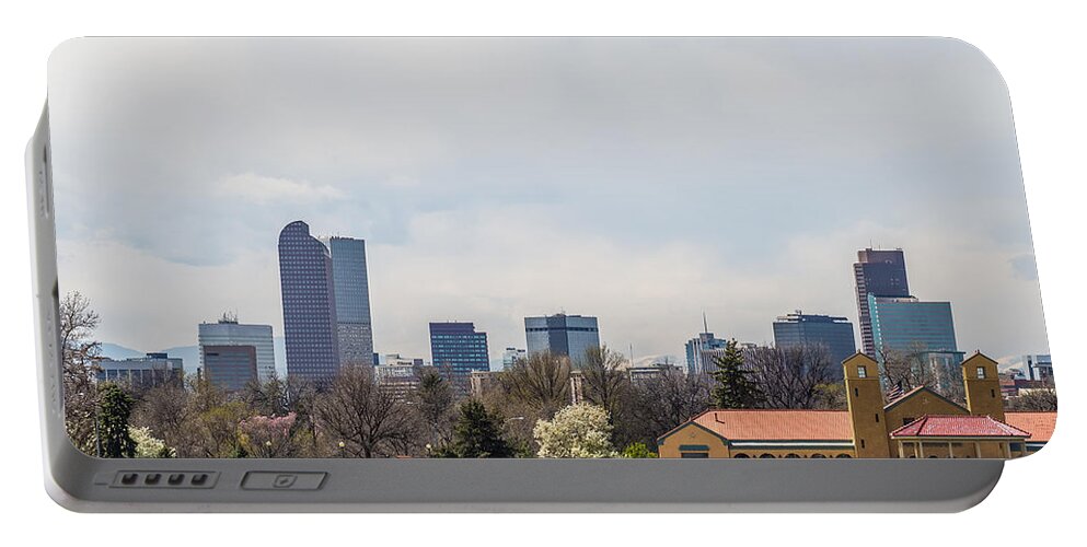 Denver Portable Battery Charger featuring the photograph Denver City Skyline Scenes Near And Around Downtown #1 by Alex Grichenko