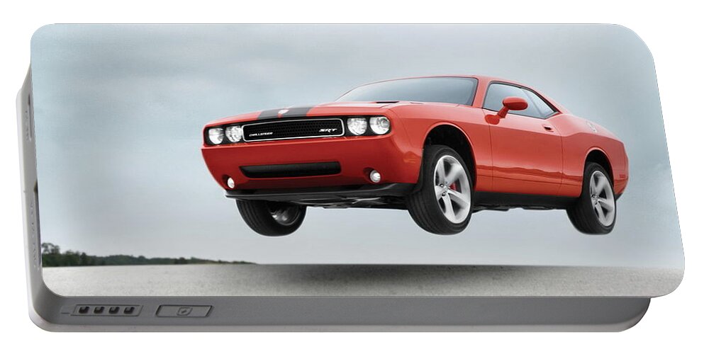 Dodge Challenger Srt8 Portable Battery Charger featuring the photograph Dodge Challenger SRT8 #1 by Jackie Russo