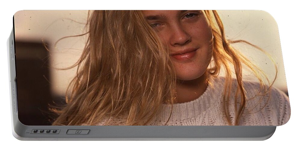 Drew Barrymore Portable Battery Charger featuring the photograph Drew Barrymore #1 by Jackie Russo