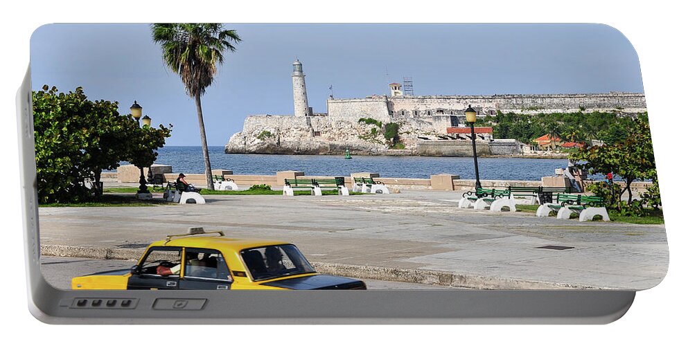 Caribbean Portable Battery Charger featuring the photograph El Morro #1 by Joel Thai