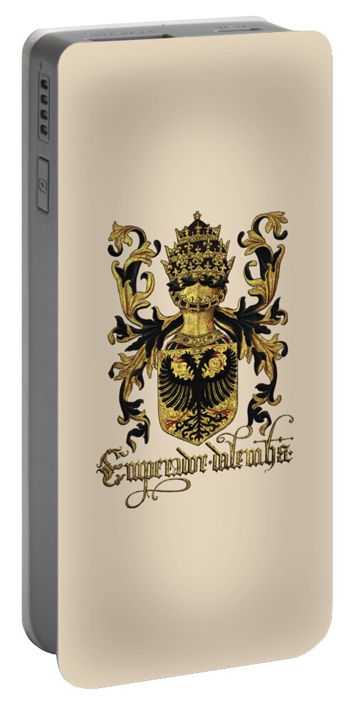 'roll Of Arms Collection By Serge Averbukh Portable Battery Charger featuring the photograph Emperor of Germany Coat of Arms - Livro do Armeiro-Mor #1 by Serge Averbukh