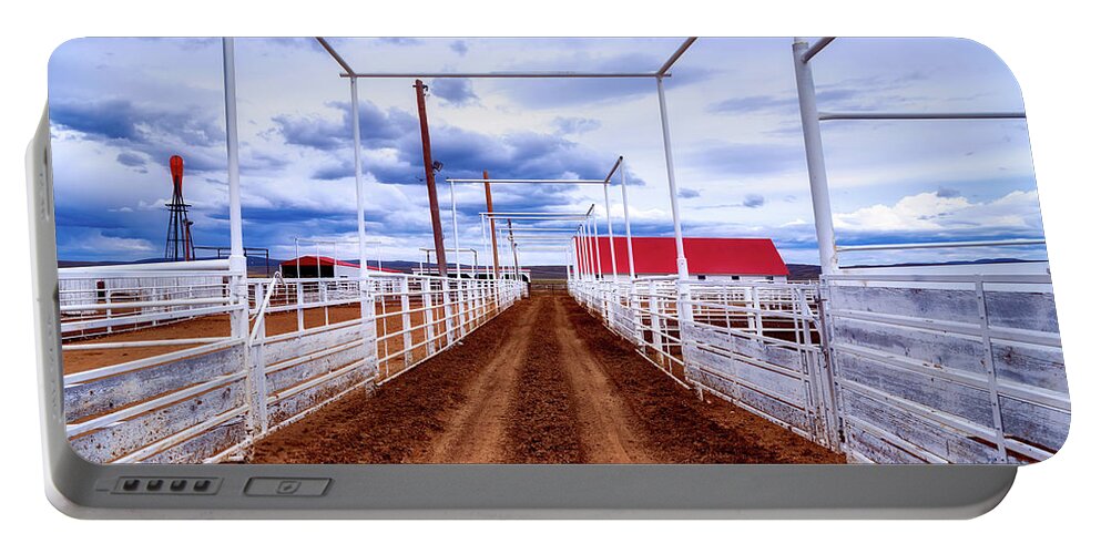 Corrals Portable Battery Charger featuring the photograph Empty Corrals #1 by Mountain Dreams