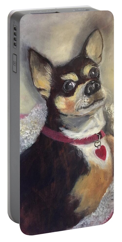 Pet Portable Battery Charger featuring the painting Examples of Pet Portraits #1 by Rand Burns