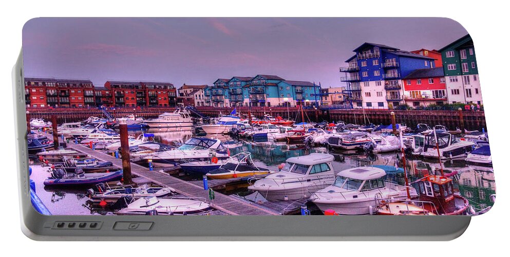 Marina Portable Battery Charger featuring the photograph Exmouth Marina #2 by Jeff Townsend