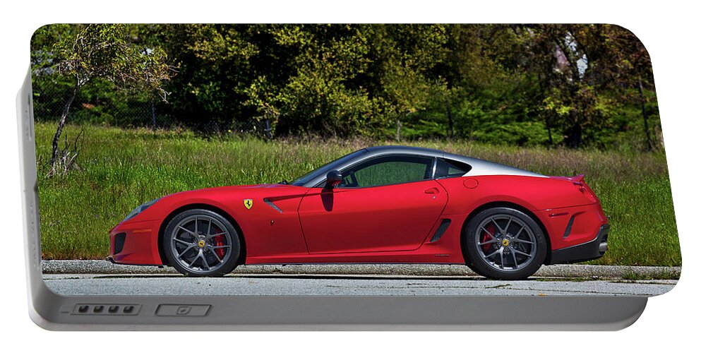 F12 Portable Battery Charger featuring the photograph #Ferrari #599GTO #Print #1 by ItzKirb Photography