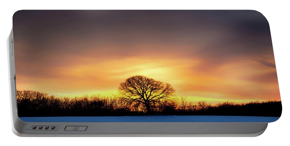  Portable Battery Charger featuring the photograph Fire In The Sky by Dan Hefle