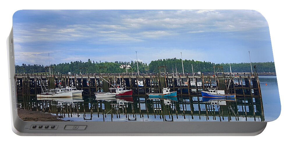 Sea Portable Battery Charger featuring the photograph Fishing Boats - Beaver Harbour #2 by Michael Graham