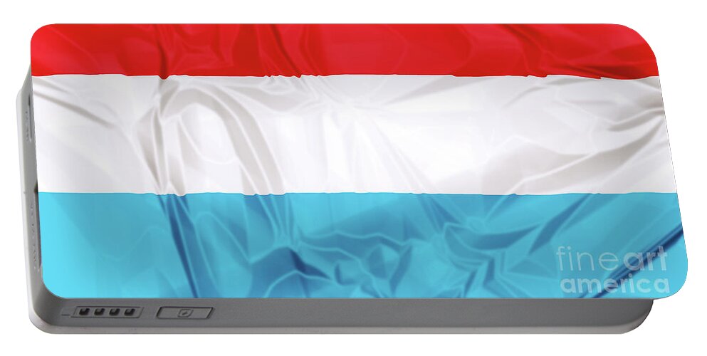 Luxembourg Portable Battery Charger featuring the digital art Flag of Luxembourg #1 by Benny Marty