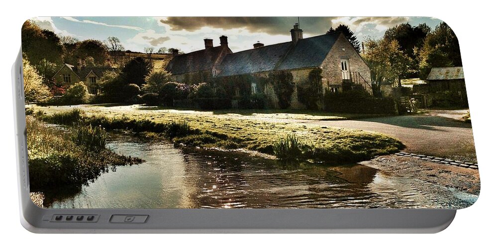 Cotswolds Portable Battery Charger featuring the photograph Ford at Upper Slaughter #1 by SnapHound Photography