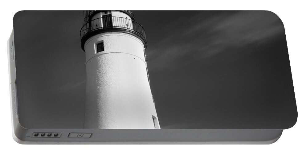 Fort Portable Battery Charger featuring the photograph Fort Gratiot Lighthouse #1 by Gordon Dean II
