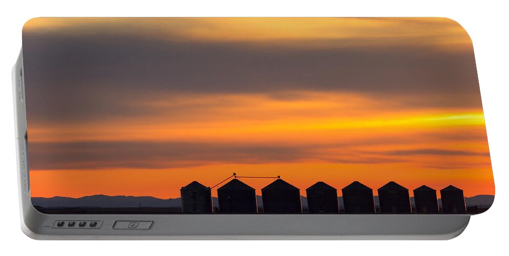 Sunset Portable Battery Charger featuring the photograph Granary Row #1 by Todd Klassy