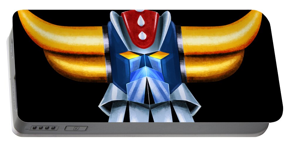 Sci-fi Portable Battery Charger featuring the digital art Grendizer #2 by Andrea Gatti
