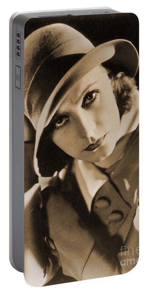 Greta Lovisa Gustafsson Portable Battery Charger featuring the photograph Greta Garbo #1 by Photo Researchers