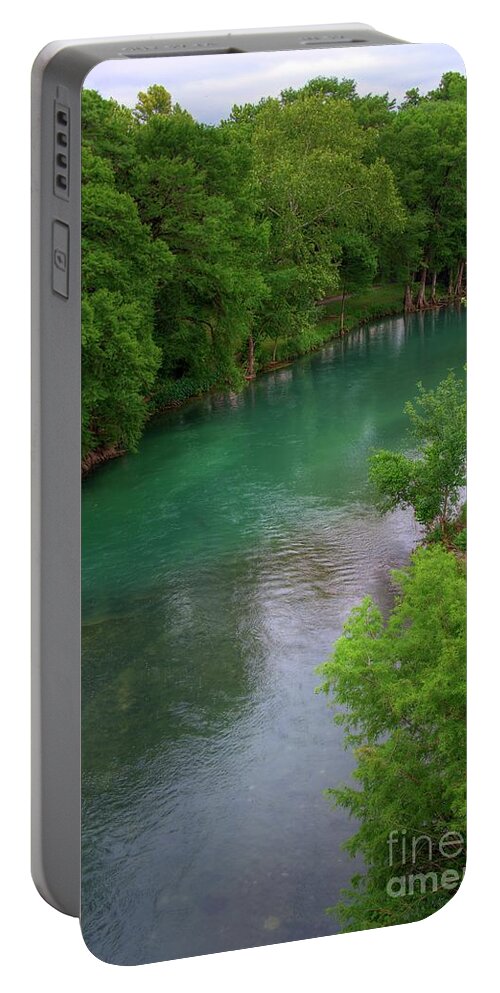 New Braunfels Portable Battery Charger featuring the photograph Guadeloupe River #2 by Kelly Wade